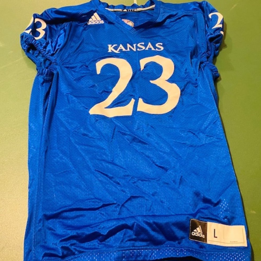 Kansas Jayhawks NCAA Adidas Game Cut Sewn Jersey